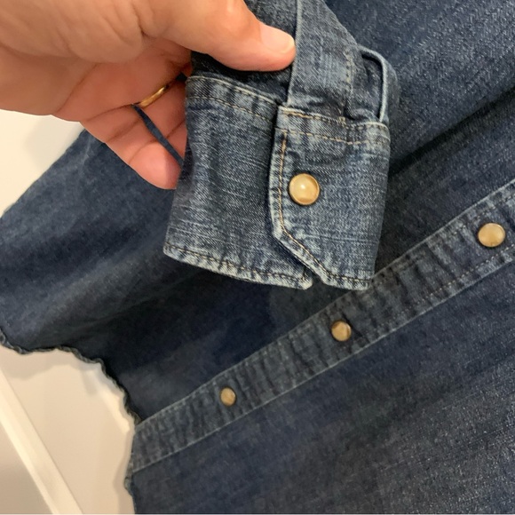 Men’s Custom Wrangler Denim Grateful Dead Upcycled Pearl Snap Western Band Shirt - Picture 8 of 8